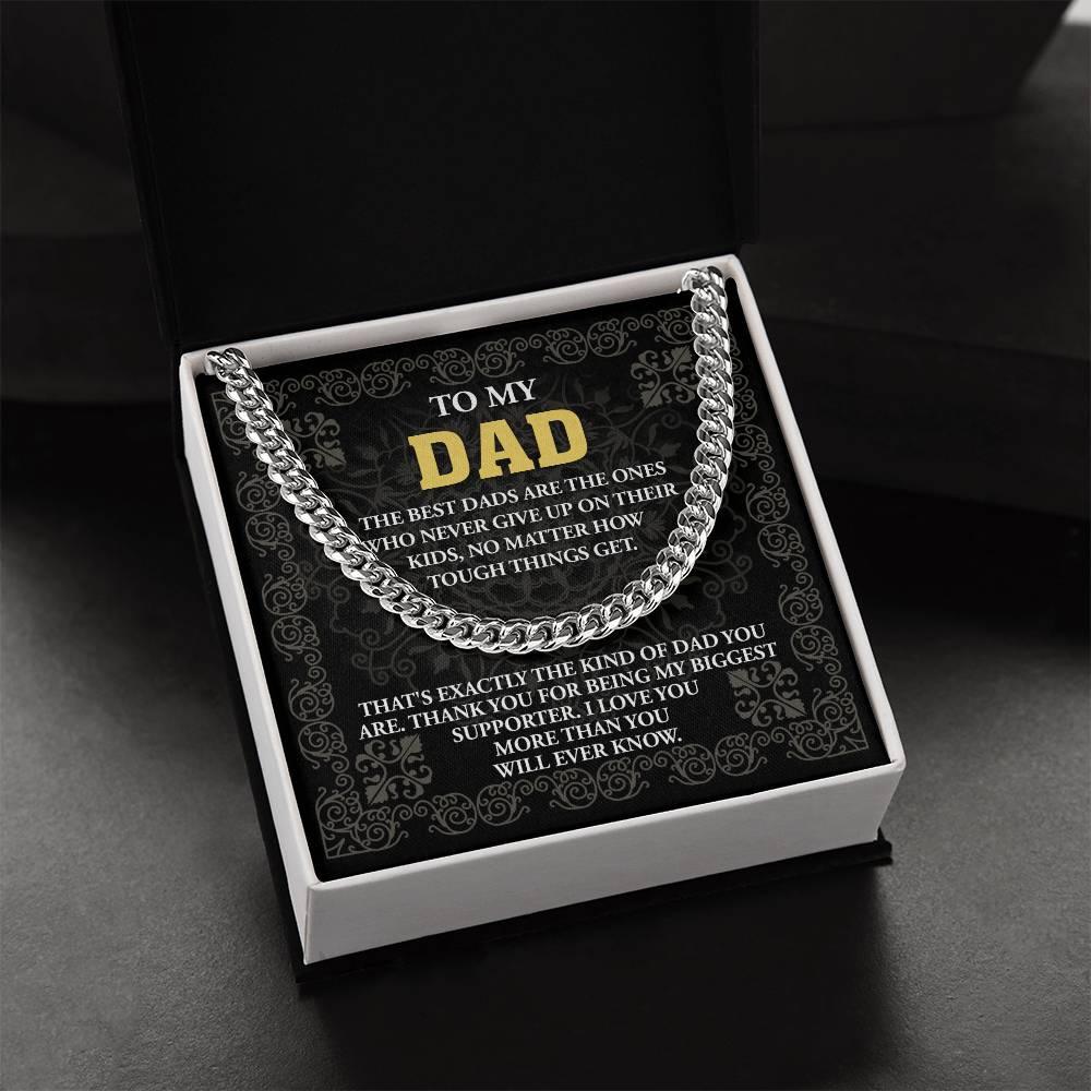 Dad - Kind Of Dad Cuban Chain Link Necklace with Gift Box - Mallard Moon Gift Shop
