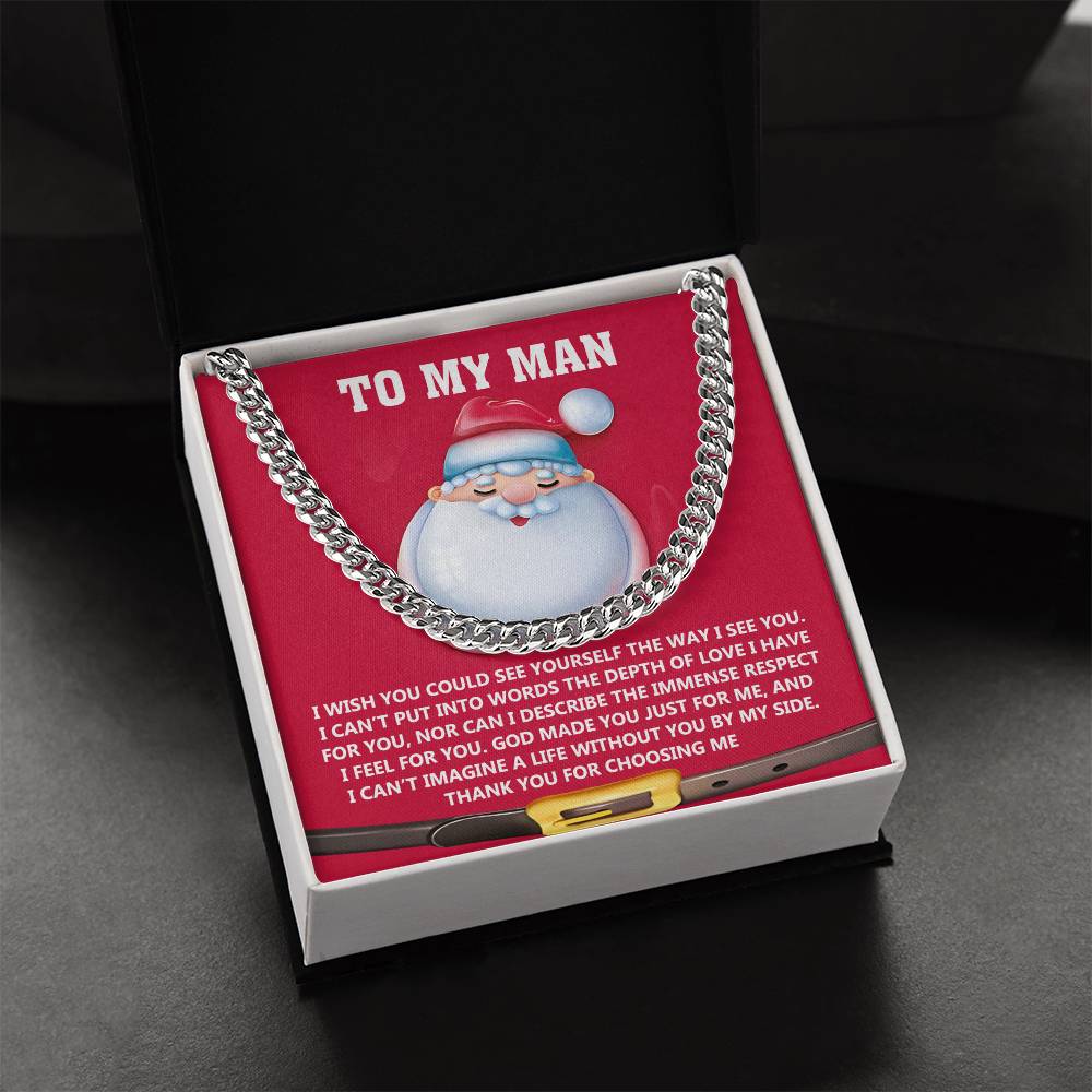 Gift for My Man - Just For Me - Cuban Link Chain Necklace - Mallard Moon Gift Shop