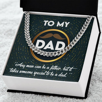 Dad Gift - It Takes Someone Special to Be a Dad Cuban Chain Link Necklace - Mallard Moon Gift Shop