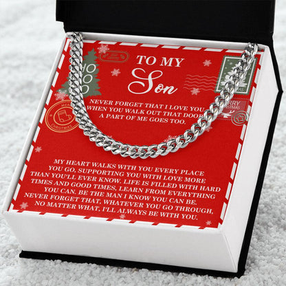 Gift for Son - That Door - Cuban Link Chain Necklace - Mallard Moon Gift Shop