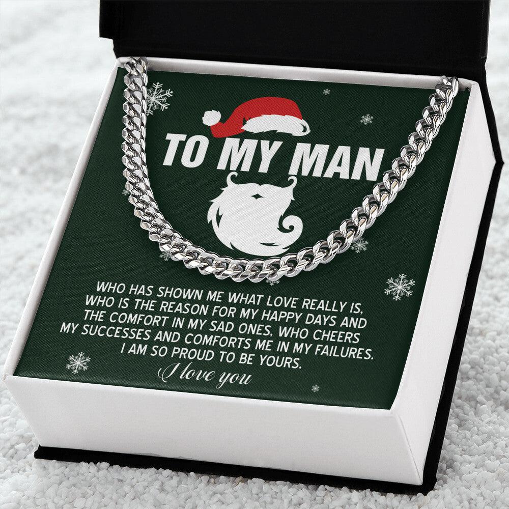 Gift for My Man - To Be Yours - Cuban Link Chain Necklace - Mallard Moon Gift Shop