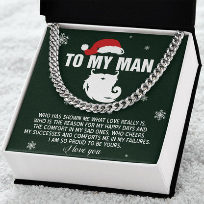 Gift for My Man - To Be Yours - Cuban Link Chain Necklace - Mallard Moon Gift Shop