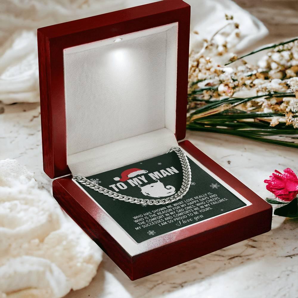 Gift for My Man - To Be Yours - Cuban Link Chain Necklace - Mallard Moon Gift Shop