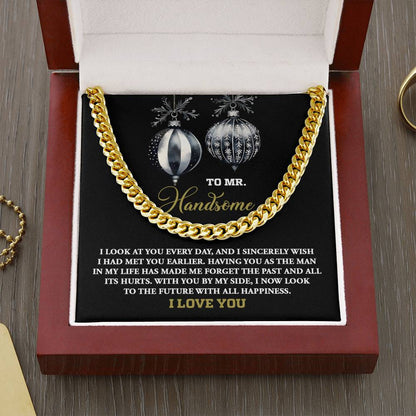 Gift for My Man - Future of Happiness - Cuban Chain Link Necklace - Mallard Moon Gift Shop