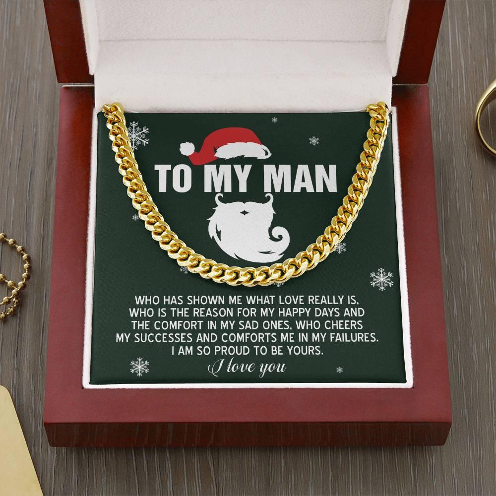 Gift for My Man - To Be Yours - Cuban Link Chain Necklace - Mallard Moon Gift Shop
