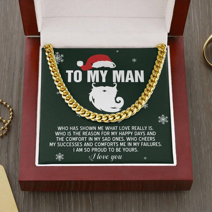 Gift for My Man - To Be Yours - Cuban Link Chain Necklace - Mallard Moon Gift Shop