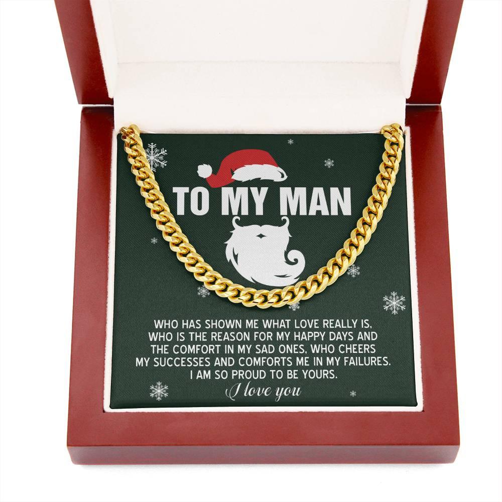 Gift for My Man - To Be Yours - Cuban Link Chain Necklace - Mallard Moon Gift Shop