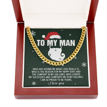 Gift for My Man - To Be Yours - Cuban Link Chain Necklace - Mallard Moon Gift Shop