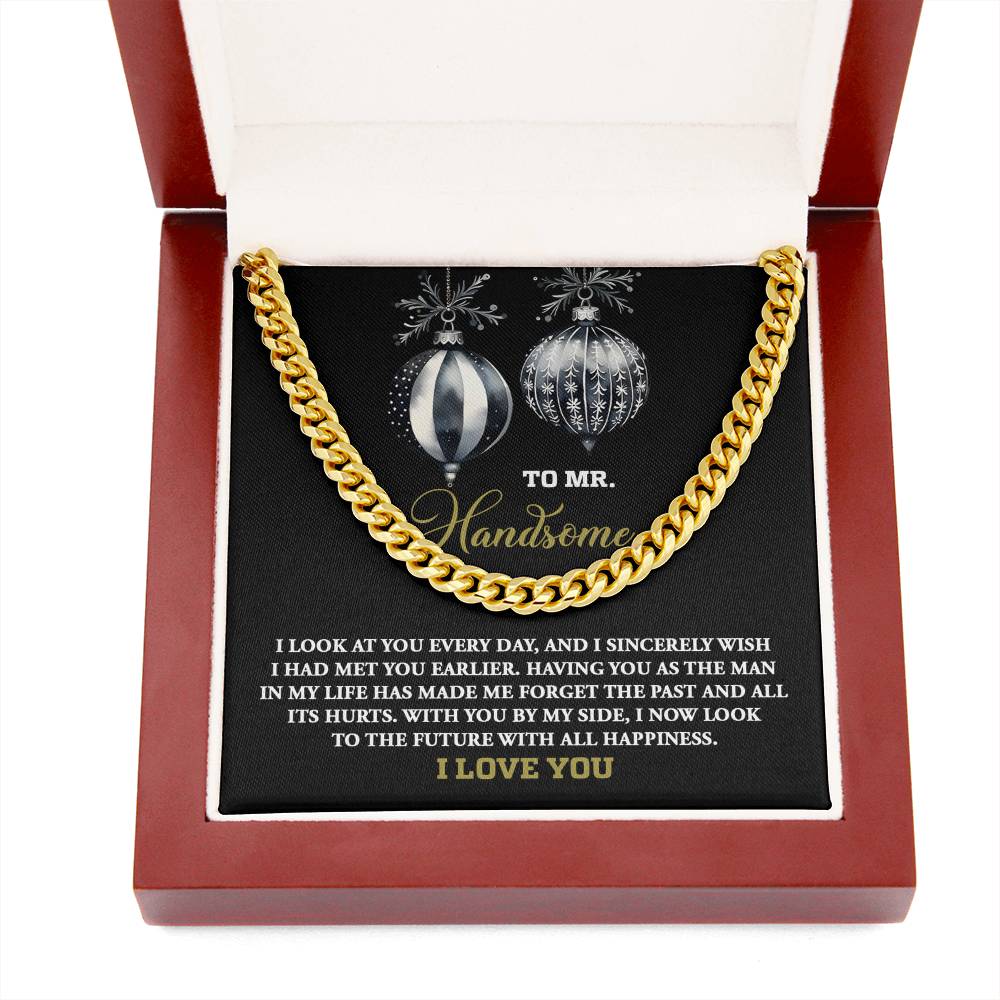 Gift for My Man - Future of Happiness - Cuban Chain Link Necklace - Mallard Moon Gift Shop