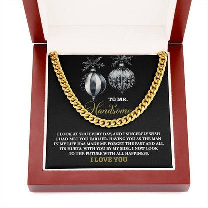 Gift for My Man - Future of Happiness - Cuban Chain Link Necklace - Mallard Moon Gift Shop