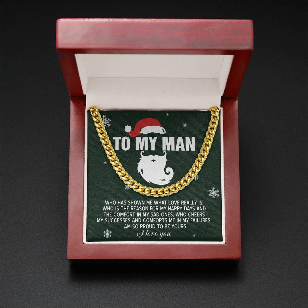 Gift for My Man - To Be Yours - Cuban Link Chain Necklace - Mallard Moon Gift Shop