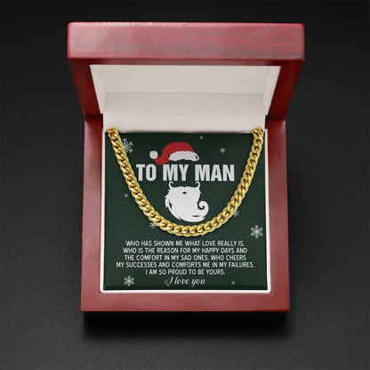 Gift for My Man - To Be Yours - Cuban Link Chain Necklace - Mallard Moon Gift Shop