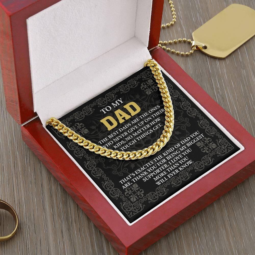 Dad - Kind Of Dad Cuban Chain Link Necklace with Gift Box - Mallard Moon Gift Shop