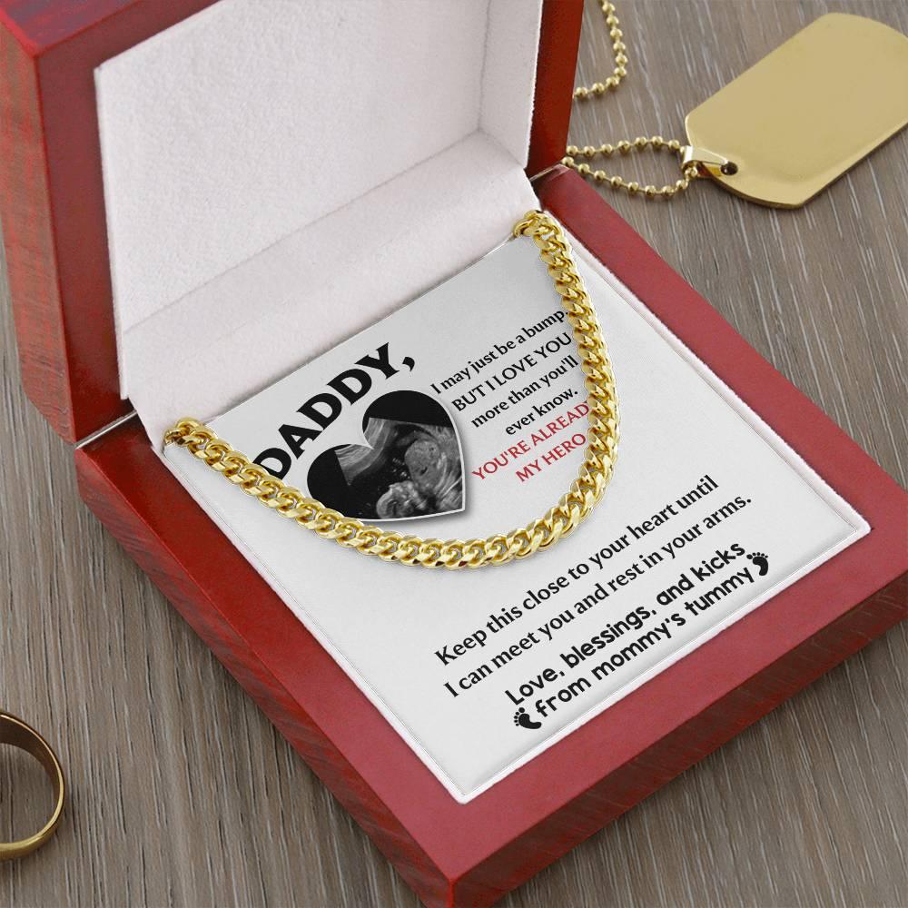 Dad - Close To Your Heart Cuban Chain Link Necklace with Gift Box - Mallard Moon Gift Shop