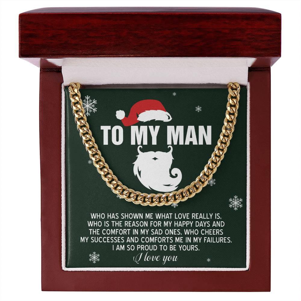 Gift for My Man - To Be Yours - Cuban Link Chain Necklace - Mallard Moon Gift Shop