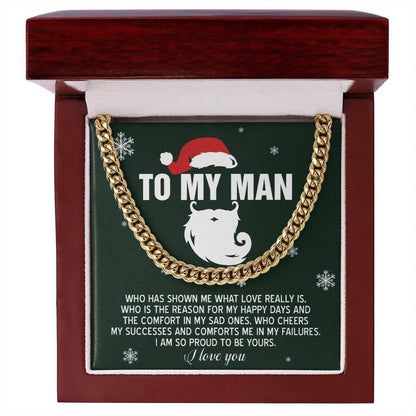 Gift for My Man - To Be Yours - Cuban Link Chain Necklace - Mallard Moon Gift Shop