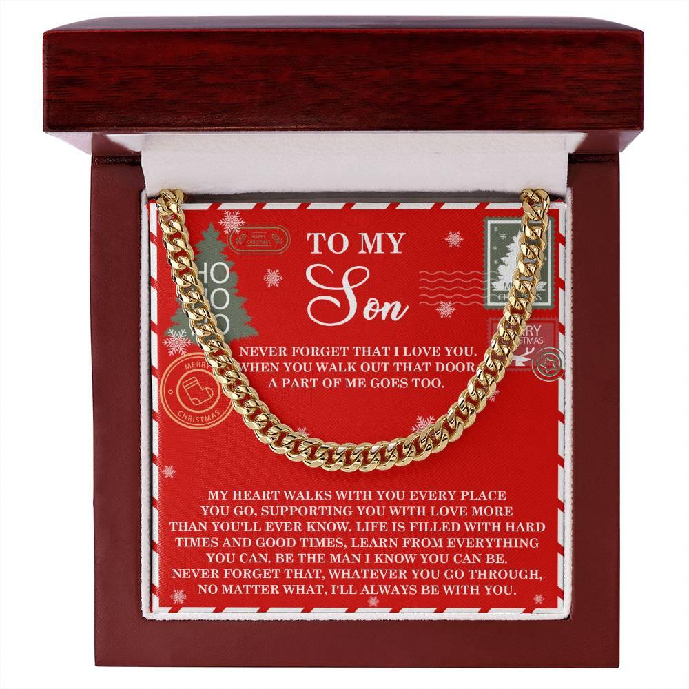 Gift for Son - That Door - Cuban Link Chain Necklace - Mallard Moon Gift Shop