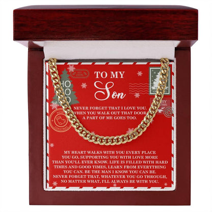 Gift for Son - That Door - Cuban Link Chain Necklace - Mallard Moon Gift Shop