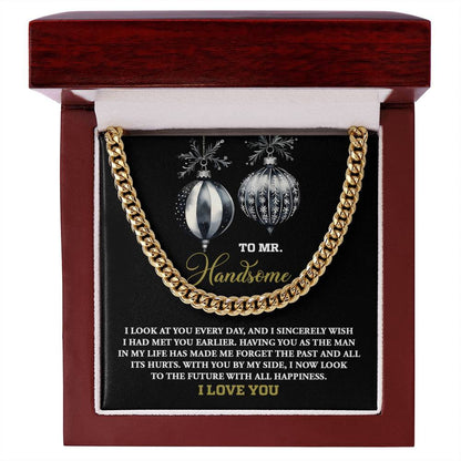 Gift for My Man - Future of Happiness - Cuban Chain Link Necklace - Mallard Moon Gift Shop