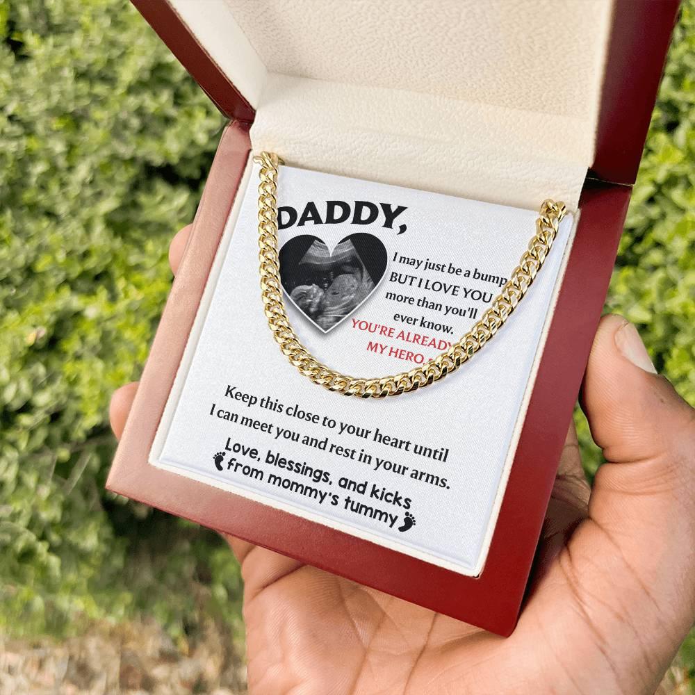Dad - Close To Your Heart Cuban Chain Link Necklace with Gift Box - Mallard Moon Gift Shop