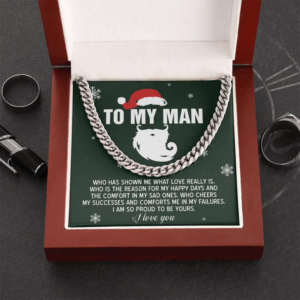 Gift for My Man - To Be Yours - Cuban Link Chain Necklace - Mallard Moon Gift Shop