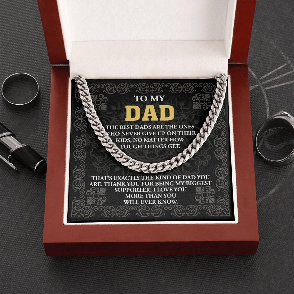 Dad - Kind Of Dad Cuban Chain Link Necklace with Gift Box - Mallard Moon Gift Shop