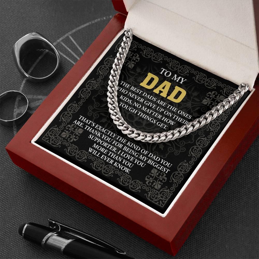 Dad - Kind Of Dad Cuban Chain Link Necklace with Gift Box - Mallard Moon Gift Shop