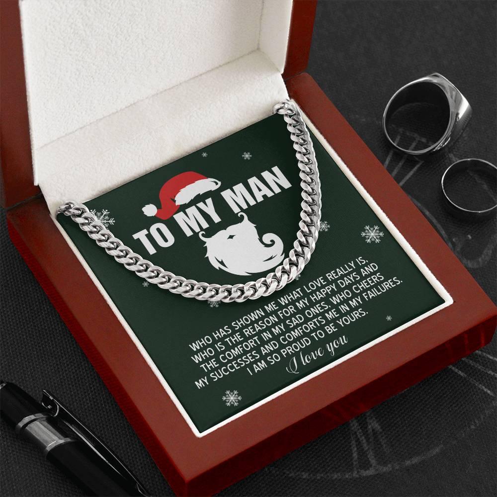 Gift for My Man - To Be Yours - Cuban Link Chain Necklace - Mallard Moon Gift Shop