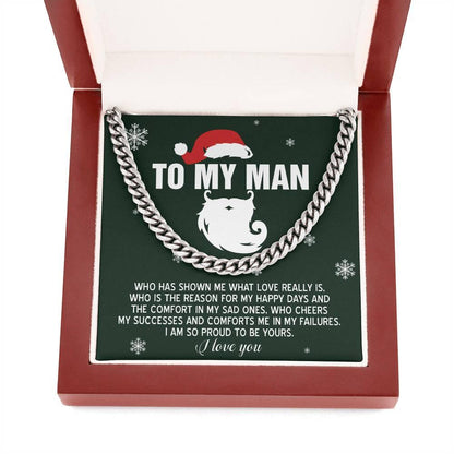 Gift for My Man - To Be Yours - Cuban Link Chain Necklace - Mallard Moon Gift Shop