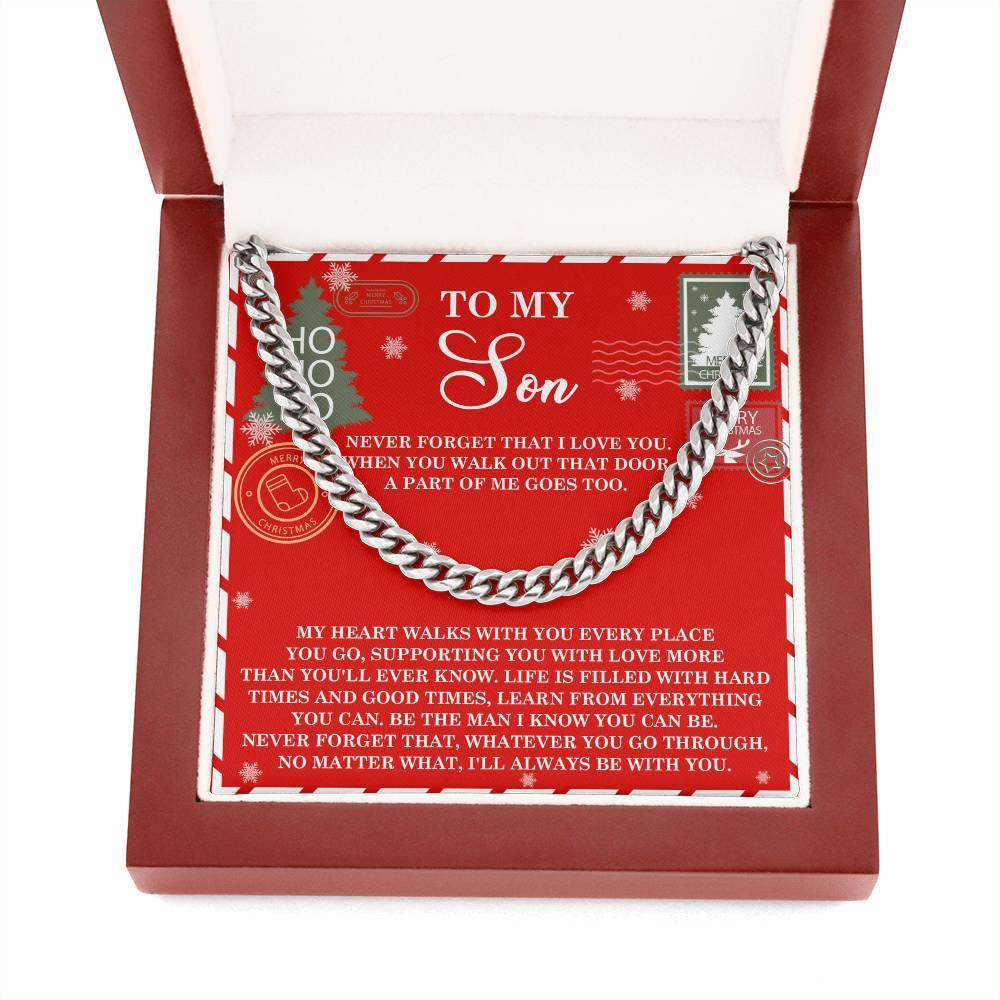 Gift for Son - That Door - Cuban Link Chain Necklace - Mallard Moon Gift Shop