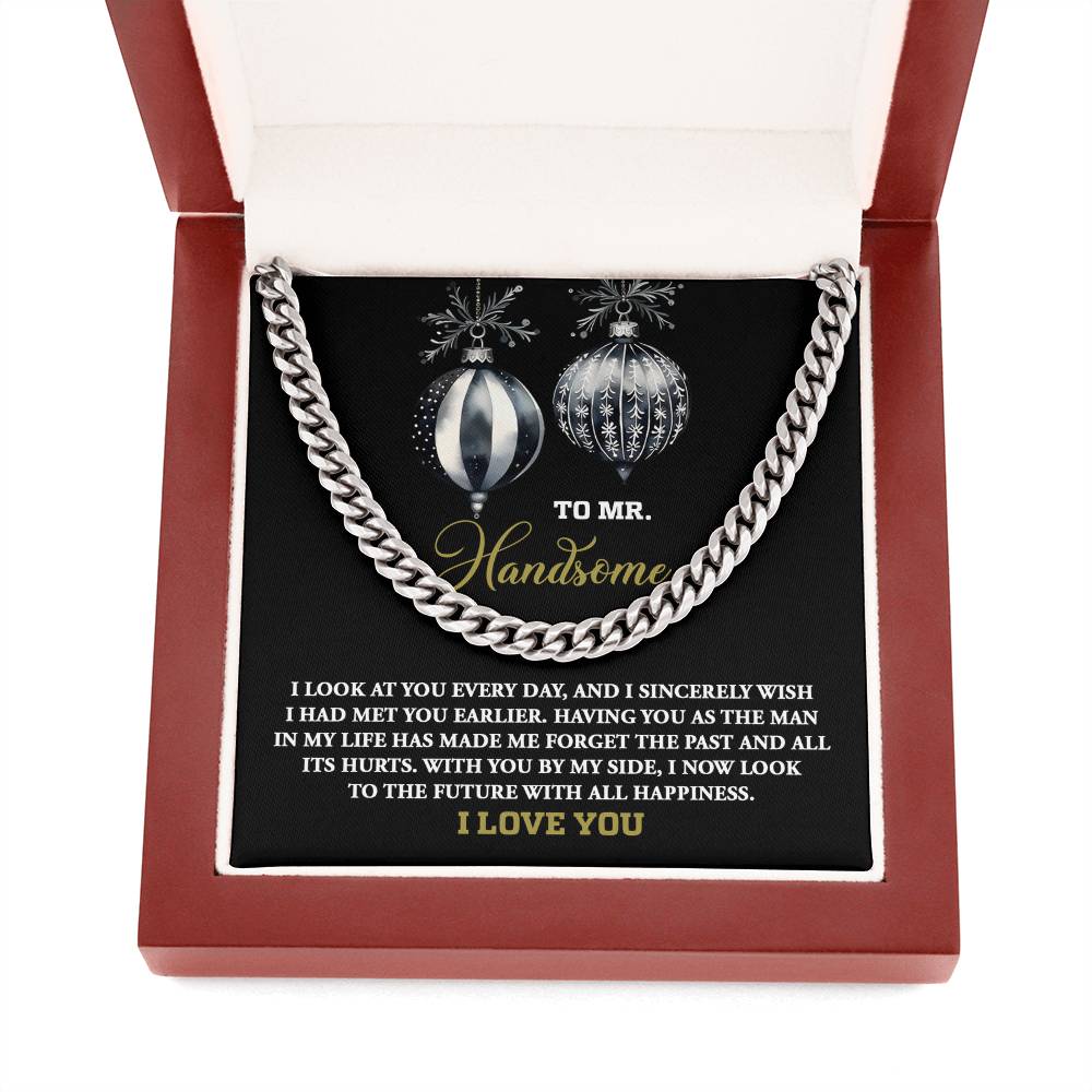 Gift for My Man - Future of Happiness - Cuban Chain Link Necklace - Mallard Moon Gift Shop