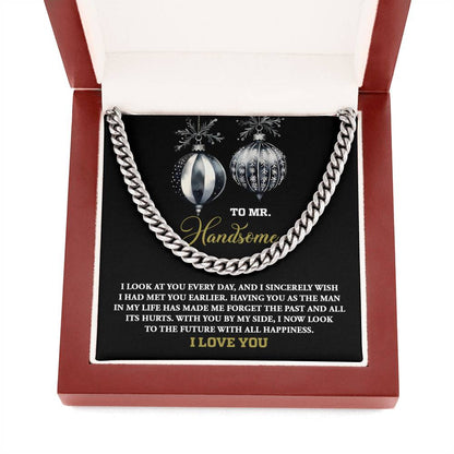 Gift for My Man - Future of Happiness - Cuban Chain Link Necklace - Mallard Moon Gift Shop