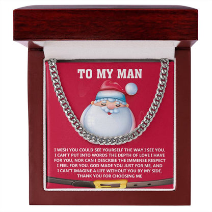 Gift for My Man - Just For Me - Cuban Link Chain Necklace - Mallard Moon Gift Shop