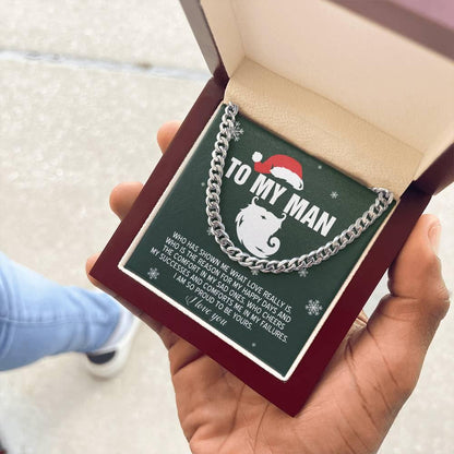 Gift for My Man - To Be Yours - Cuban Link Chain Necklace - Mallard Moon Gift Shop