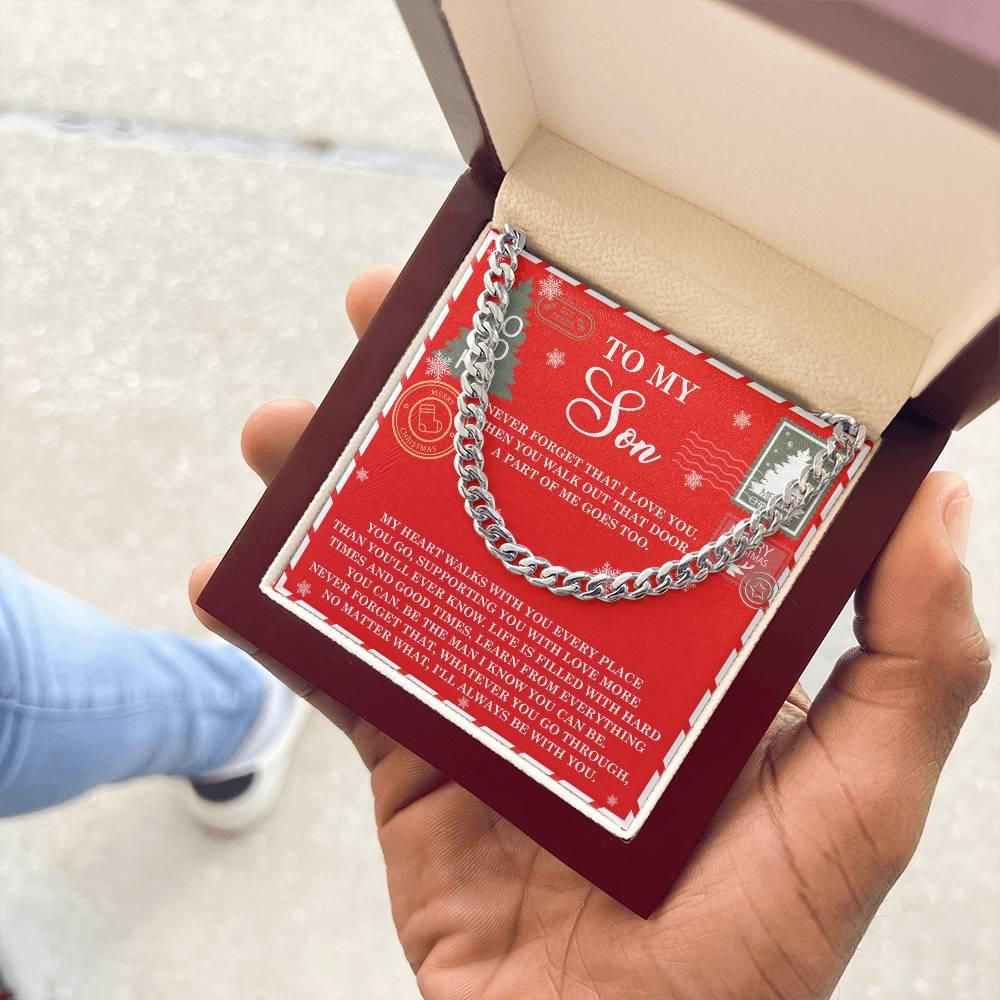 Gift for Son - That Door - Cuban Link Chain Necklace - Mallard Moon Gift Shop