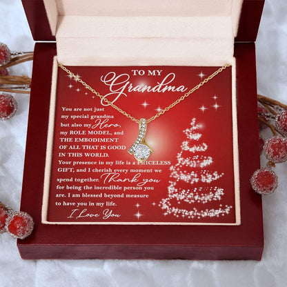 To My Grandma - You are Priceless - Christmas Gift Necklace with Message Card - Mallard Moon Gift Shop