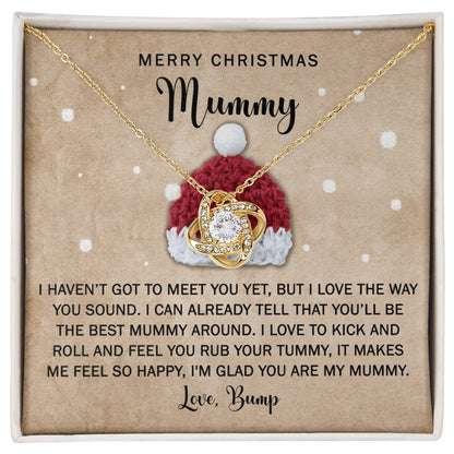 Gift for Mummy - Rub Your Tummy - Love Knot Pendant Necklace - Mallard Moon Gift Shop
