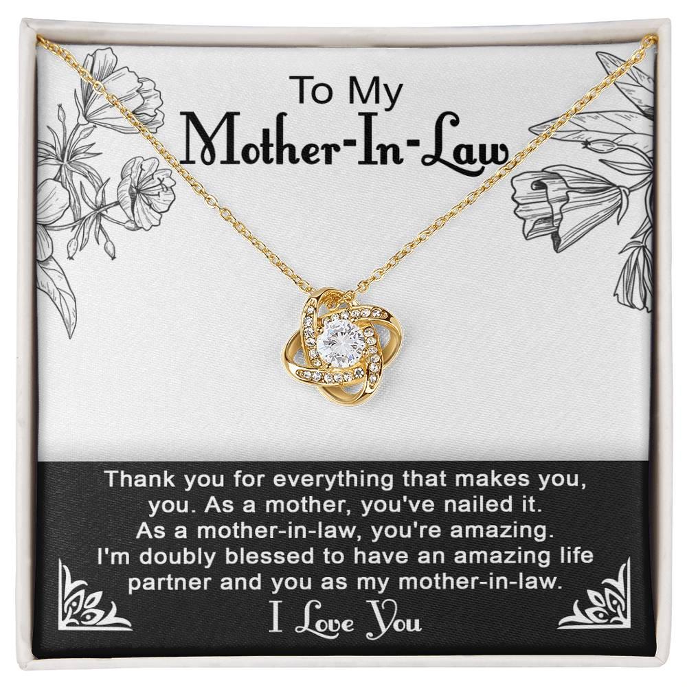 To My Mother-in-Law You Nailed It as a Mother Pendant Necklace - Mallard Moon Gift Shop