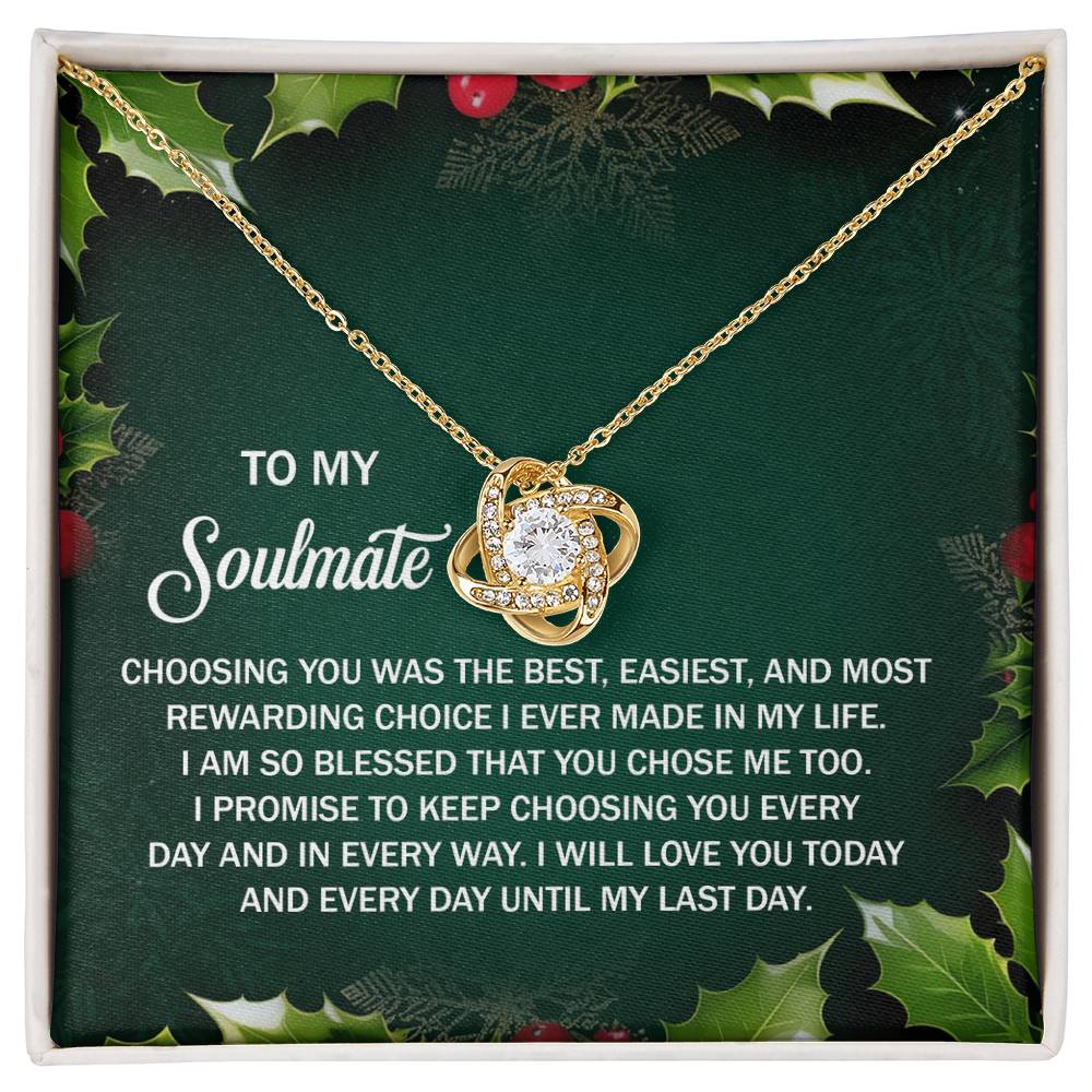 Gift for Soulmate - Chose Me Too - Love Knot Pendant Necklace - Mallard Moon Gift Shop