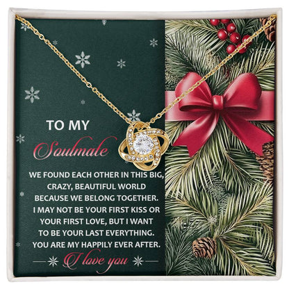 Gift for Soulmate - Beautiful World - Love Knot Pendant Necklace - Mallard Moon Gift Shop