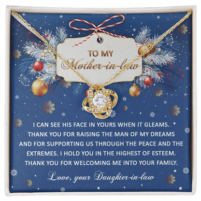 Gift for Mother-in-law - I Hold You - Love Knot Pendant Necklace - Mallard Moon Gift Shop