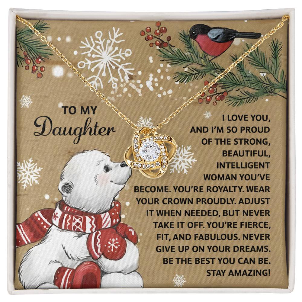 Gift for Daughter - Be the Best You Can Be - Love Knot Pendant Necklace - Mallard Moon Gift Shop