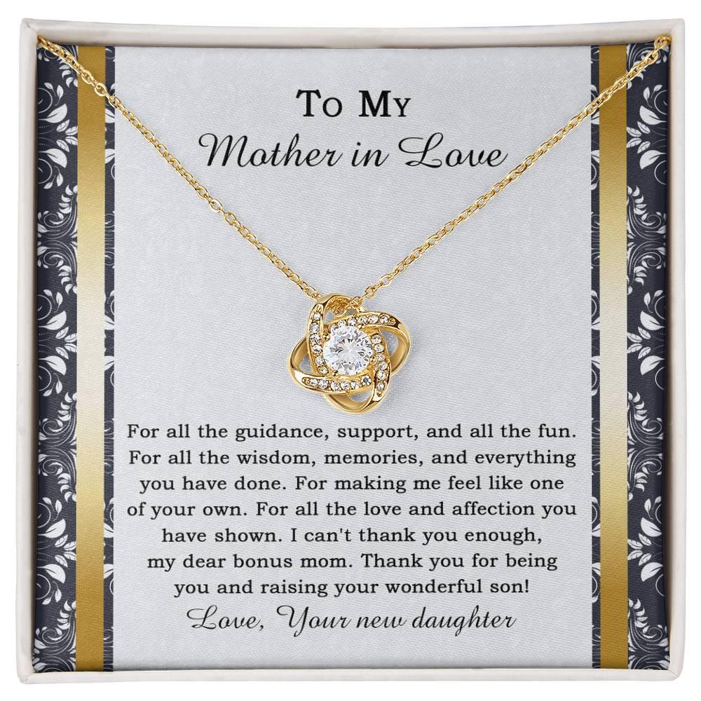 Mother-in-law Wedding Day Gift - One Of Your Own - Love Knot Pendant Necklace - Mallard Moon Gift Shop