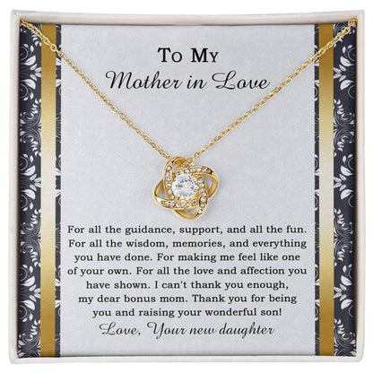 Mother-in-law Wedding Day Gift - One Of Your Own - Love Knot Pendant Necklace - Mallard Moon Gift Shop