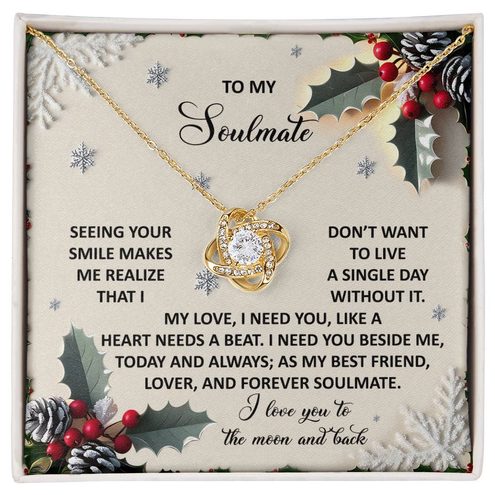 Gift for Soulmate - Forever Soulmate - Love Knot Pendant Necklace - Mallard Moon Gift Shop