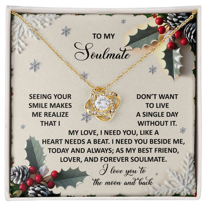 Gift for Soulmate - Forever Soulmate - Love Knot Pendant Necklace - Mallard Moon Gift Shop