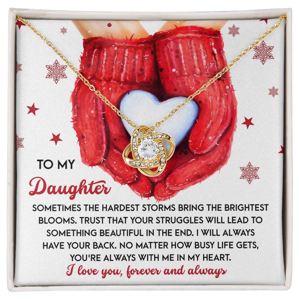 Gift for Daughter - In My Heart - Love Knot Pendant Necklace - Mallard Moon Gift Shop