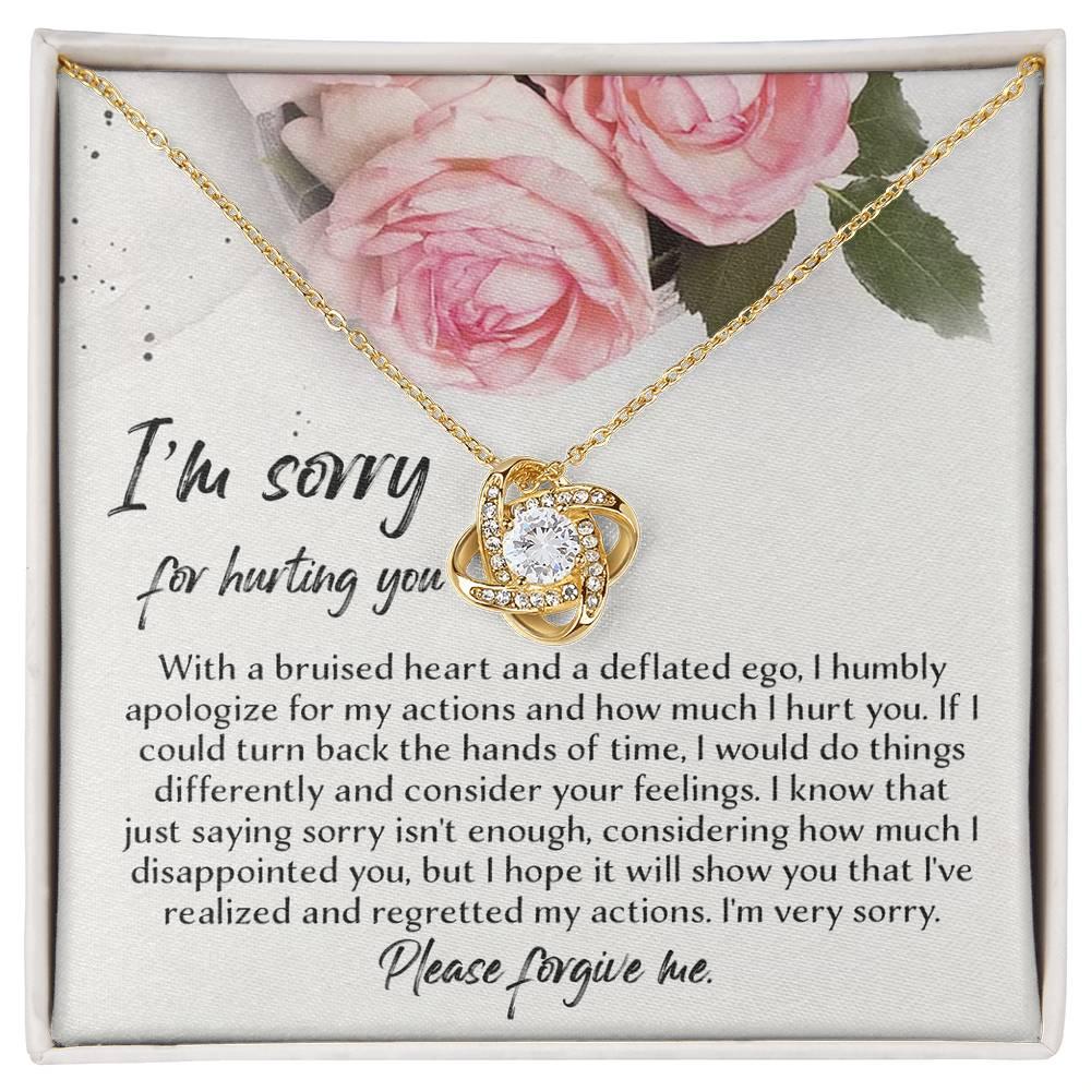Apology Gift - Sorry, Regretted My Actions - Love Knot Pendant Necklace - Mallard Moon Gift Shop
