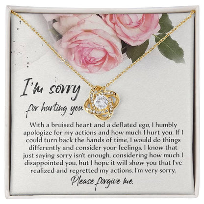 Apology Gift - Sorry, Regretted My Actions - Love Knot Pendant Necklace - Mallard Moon Gift Shop