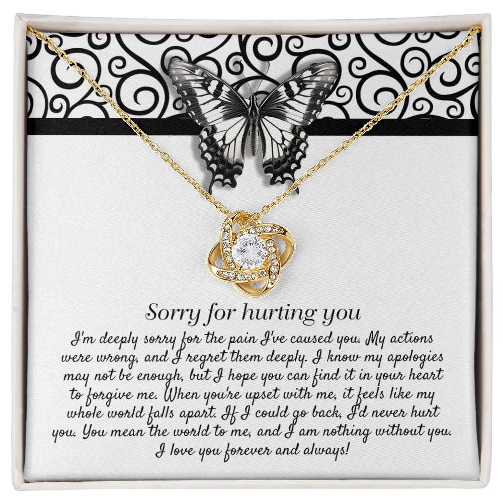 Apology Gift - Sorry for Hurting You - I am Nothing Without You - Love Knot Pendant Necklace - Mallard Moon Gift Shop